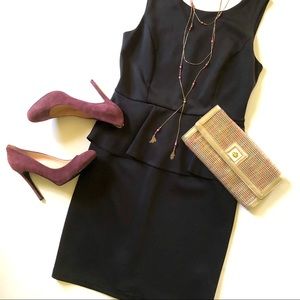 Black Peplum Dress by Spense - Size 10